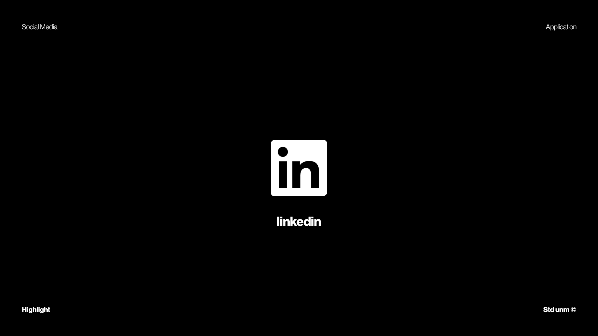 Logo Linkedin sur fond noir