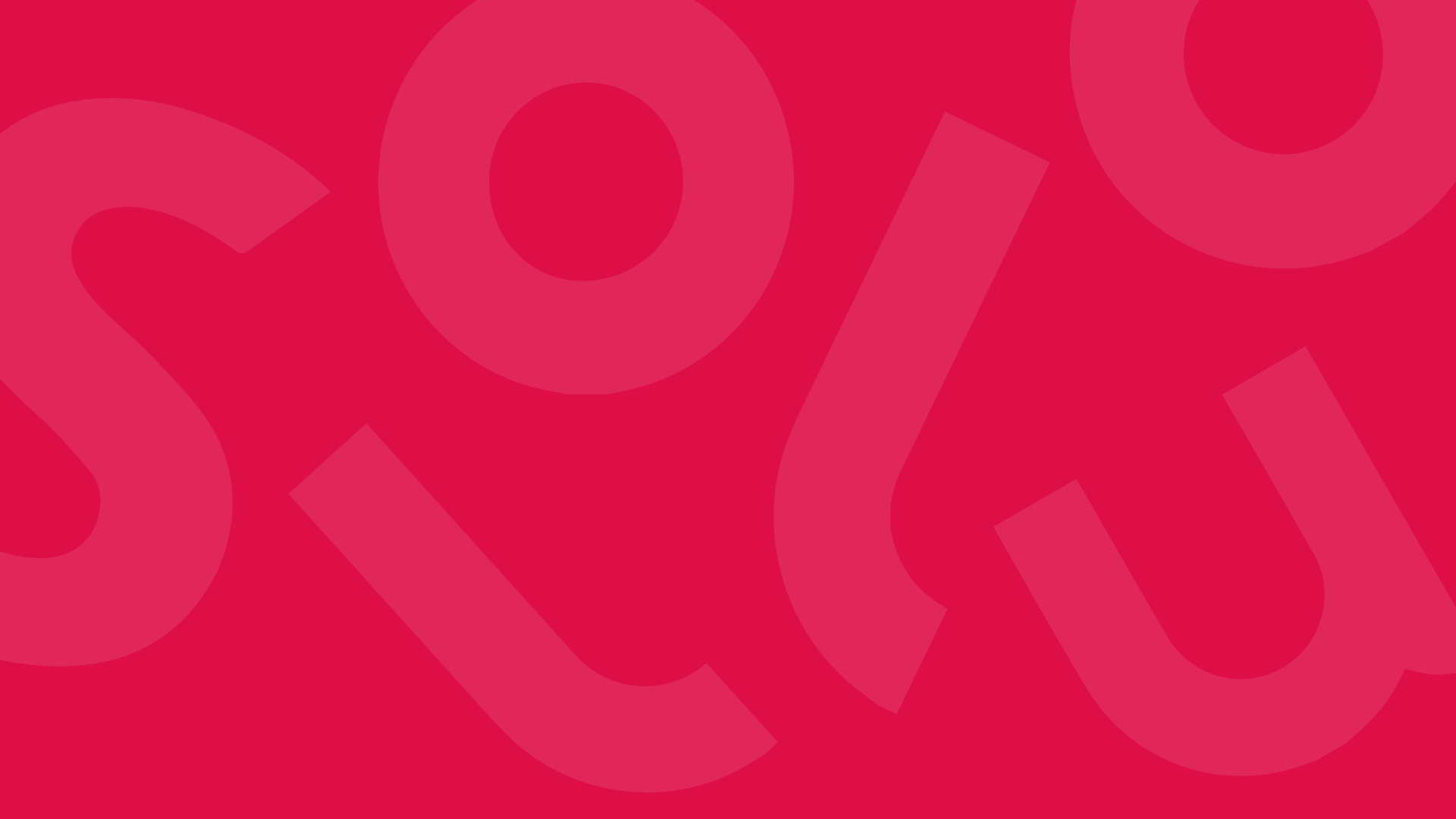 Fond rouge avec les lettres du logo Sollua dans le désordre